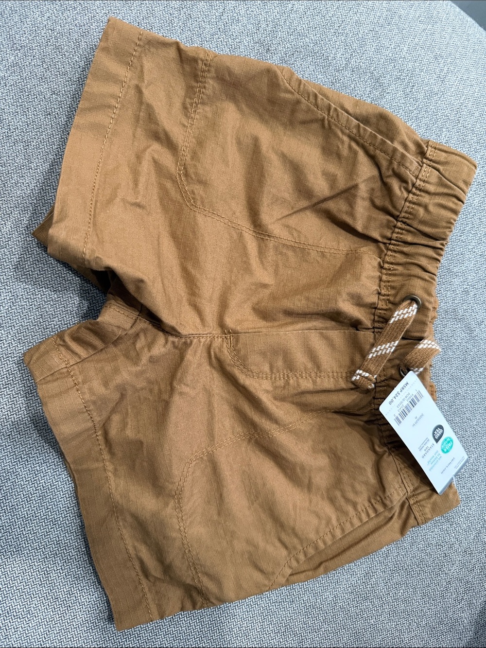 Carter's 4T Brown Pull-On Shorts with drawstring NWT